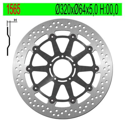 Disque de freins NG Brake Disc 320/64/5mm (5 trous)