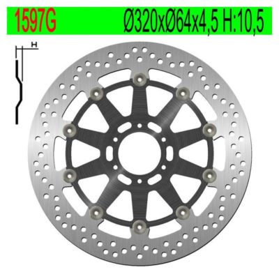 Disque de freins NG Brake Disc 320/64/4.5mm (6 trous)