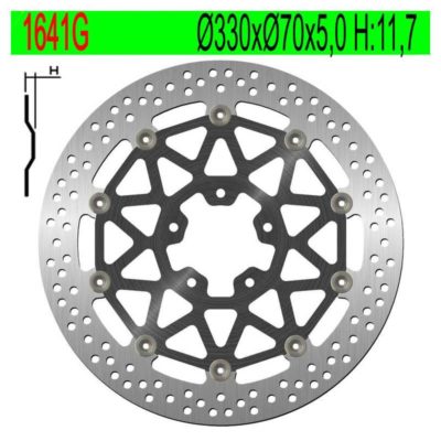 Disque de freins NG Brake Disc 330/70/5mm (5 trous)