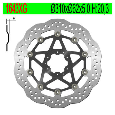 Disque de freins NG 310/62/5mm 6 trous