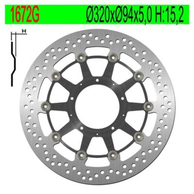 Disque de freins NG Brake Disc 320/94/5mm (5 trous)
