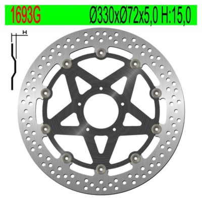 Disque de freins NG Brake Disc 330/72/5mm (5 trous)