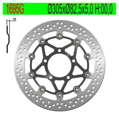 Disque de freins NG Brake Disc 305/82.5/5mm (5 trous)