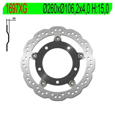 Disque de freins NG 260/106/4mm 5 trous