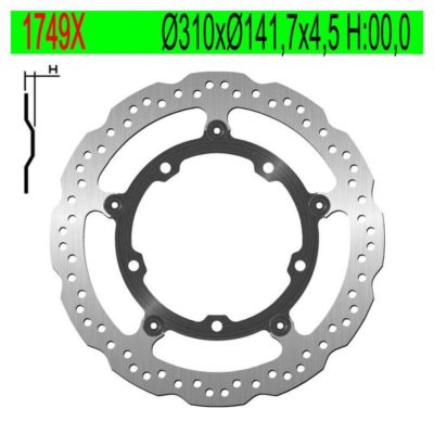 Disque de freins NG 310/141.7/4.5mm 5 trous