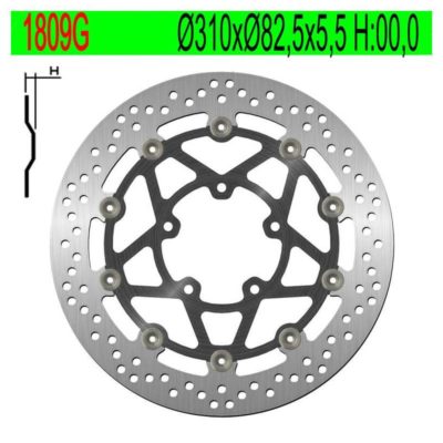 Disque de freins NG 310/82.5/5.5mm 5 trous