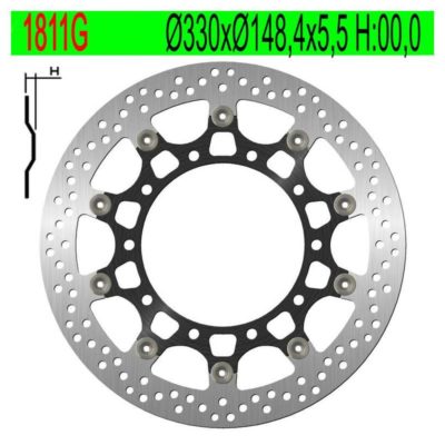 Disque de freins NG 330/148.4/5.5mm 5 trous