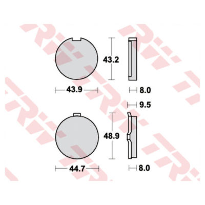 Plaquettes de frein TRW-Lucas MCB513 semi-metal