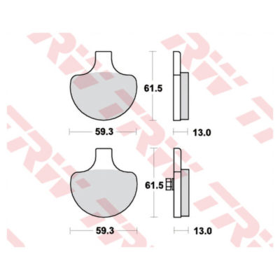Plaquettes de frein TRW-Lucas MCB548 semi-metal