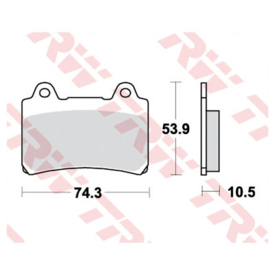Plaquettes de frein TRW-Lucas MCB559SV sinter-street