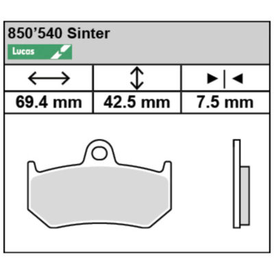 Plaquettes de frein Lucas MCB 797 SH Sinter Performance