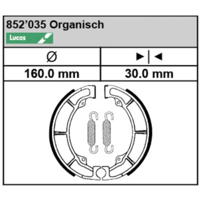 Mâchoires de freins Lucas MCS 853 (160x30mm)