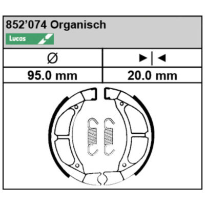 Mâchoires de freins Lucas MCS 963 (95x20mm)