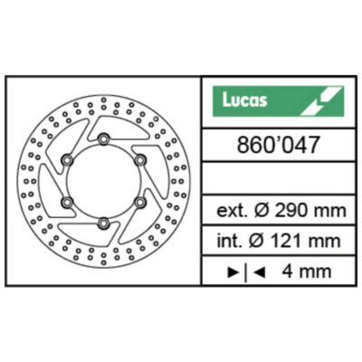 Disque de frein Lucas (MST 315) 290/121/4mm