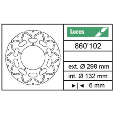 Disque de frein  (MST 433 RAC) 298/132/6mm