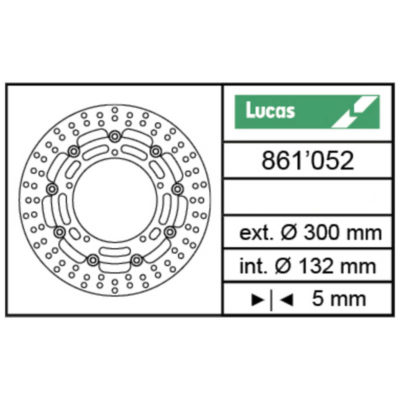 Disque de frein Lucas (MSW 246) 300/132/5mm flottant