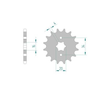 Pignon Yamaha 428/14D