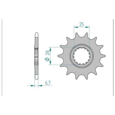 Pignon Yamaha 520/14D