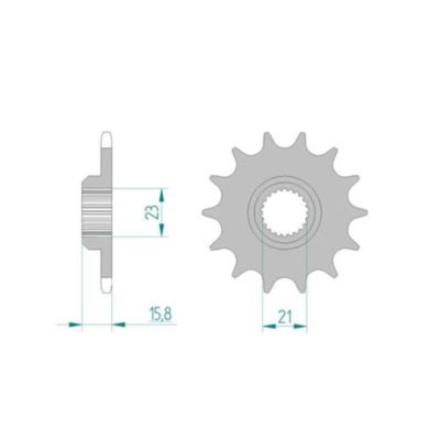 Pignon Yamaha 520/16D