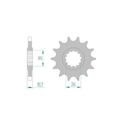 Pignon Yamaha 525/16D