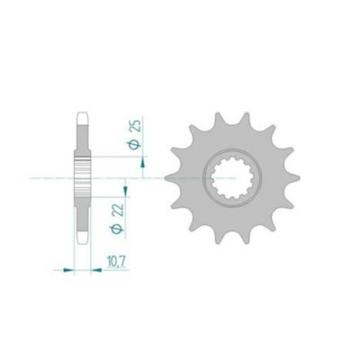 Pignon Yamaha 525/16D