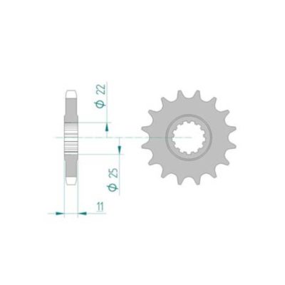 Pignon Yamaha 530/16D