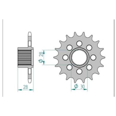 Pignon Aprilia 525/18D