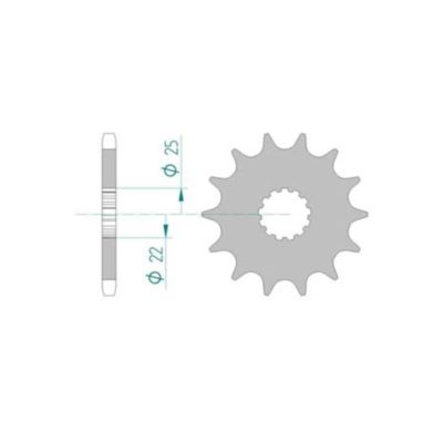 Pignon Cagiva,Hyos,Kawa,Suzu 525/15D