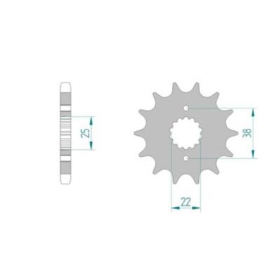 Pignon Cagiva 530/15D