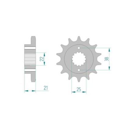 Pignon Cagiva 530/15D