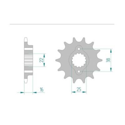 Pignon Ducati 520/14D