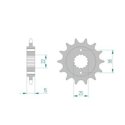 Pignon Ducati 520/15D