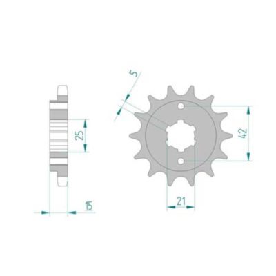 Pignon Ducati 530/15D