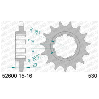 Pignon Ducati 530/15D