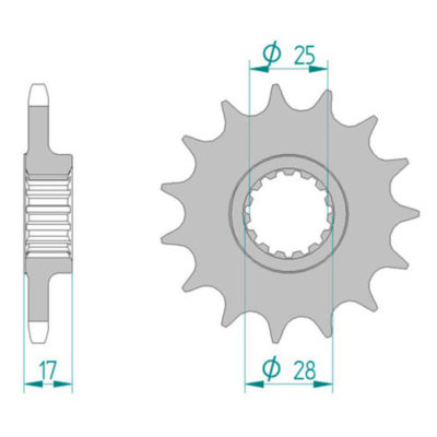 Pignon Ducati 525/14Z
