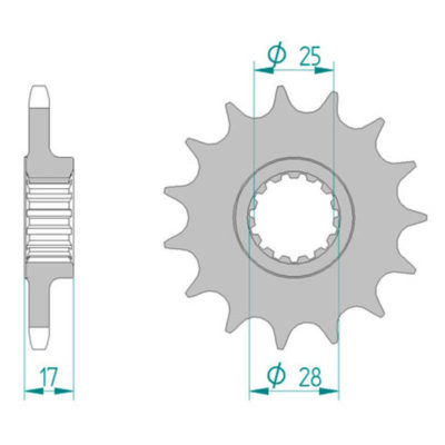 Pignon Ducati 525/15Z