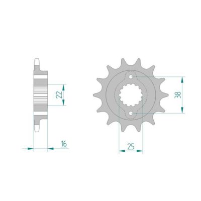 Pignon Ducati 520/14D