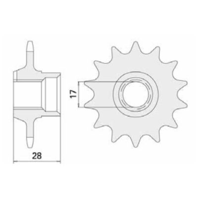 Pignon Gilera 428/16D