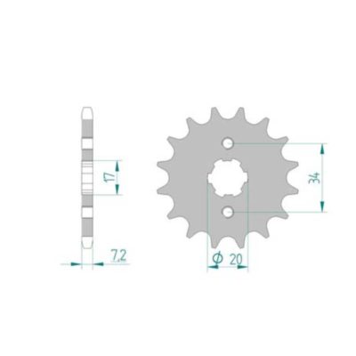 Pignon Honda 428/16D