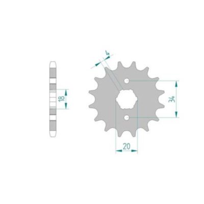 Pignon Honda 428/16D
