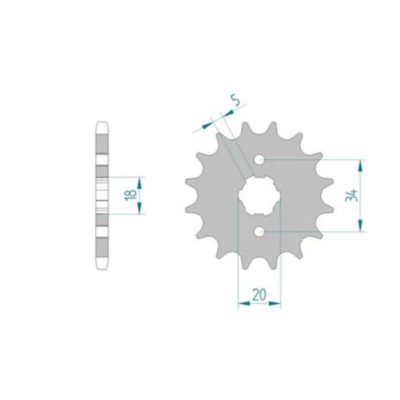 Pignon Honda 428/17D