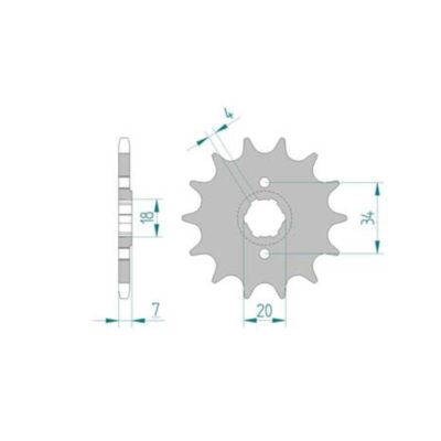 Pignon Honda 520/13D