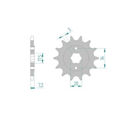 Pignon Honda 520/13D