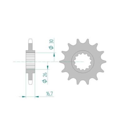 Pignon Honda 525/15D