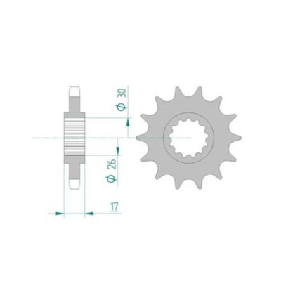Pignon Honda 530/15D