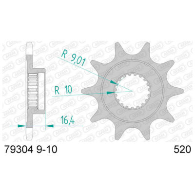 Pignon AFAM Honda 520/10Z