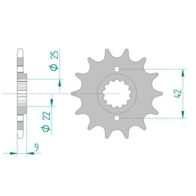 Pignon Kawasaki 520/13D