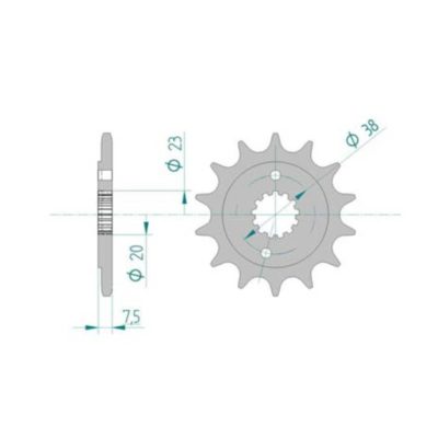 Pignon Kawa,Suzuki 520/15D