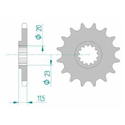 Pignon Suzuki 428/15D