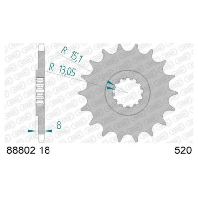Pignon AFAM Triumph 520/18D